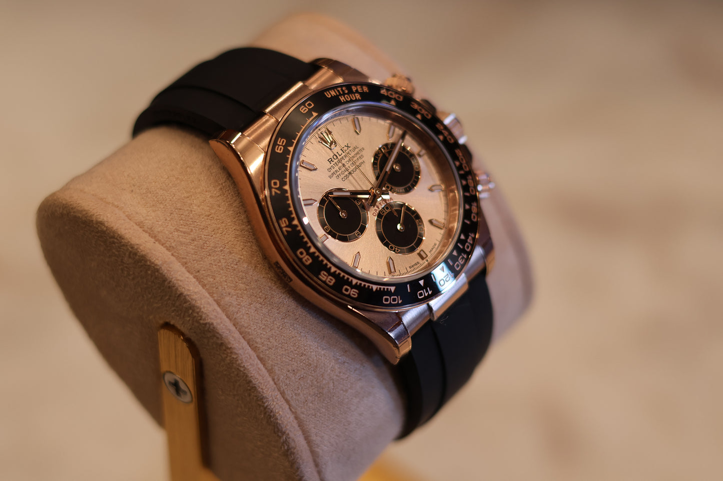 Rolex Daytona Oysterflex Rose Gold Sundust dial 126515LN - Unworn