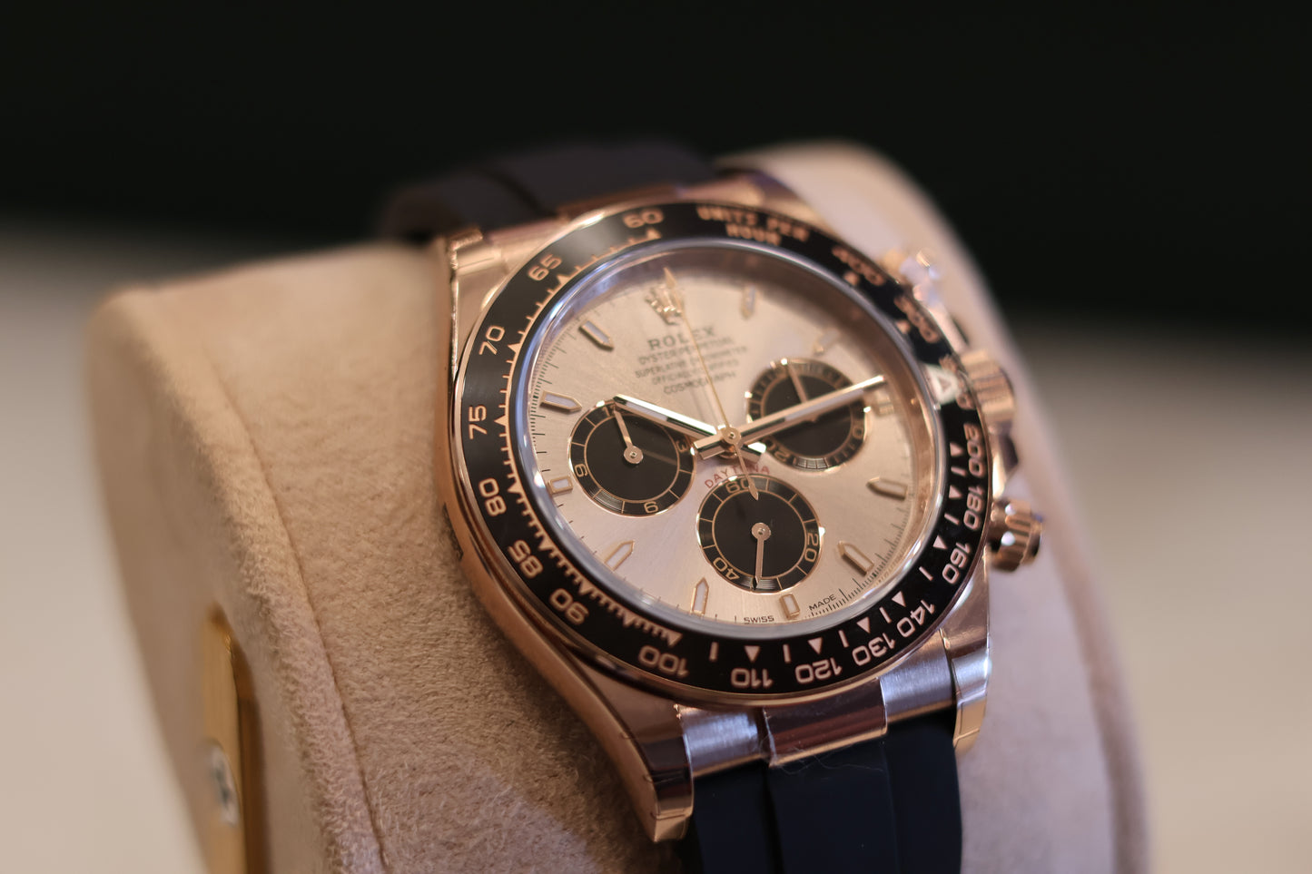 Rolex Daytona Oysterflex Rose Gold Sundust dial 126515LN - Unworn