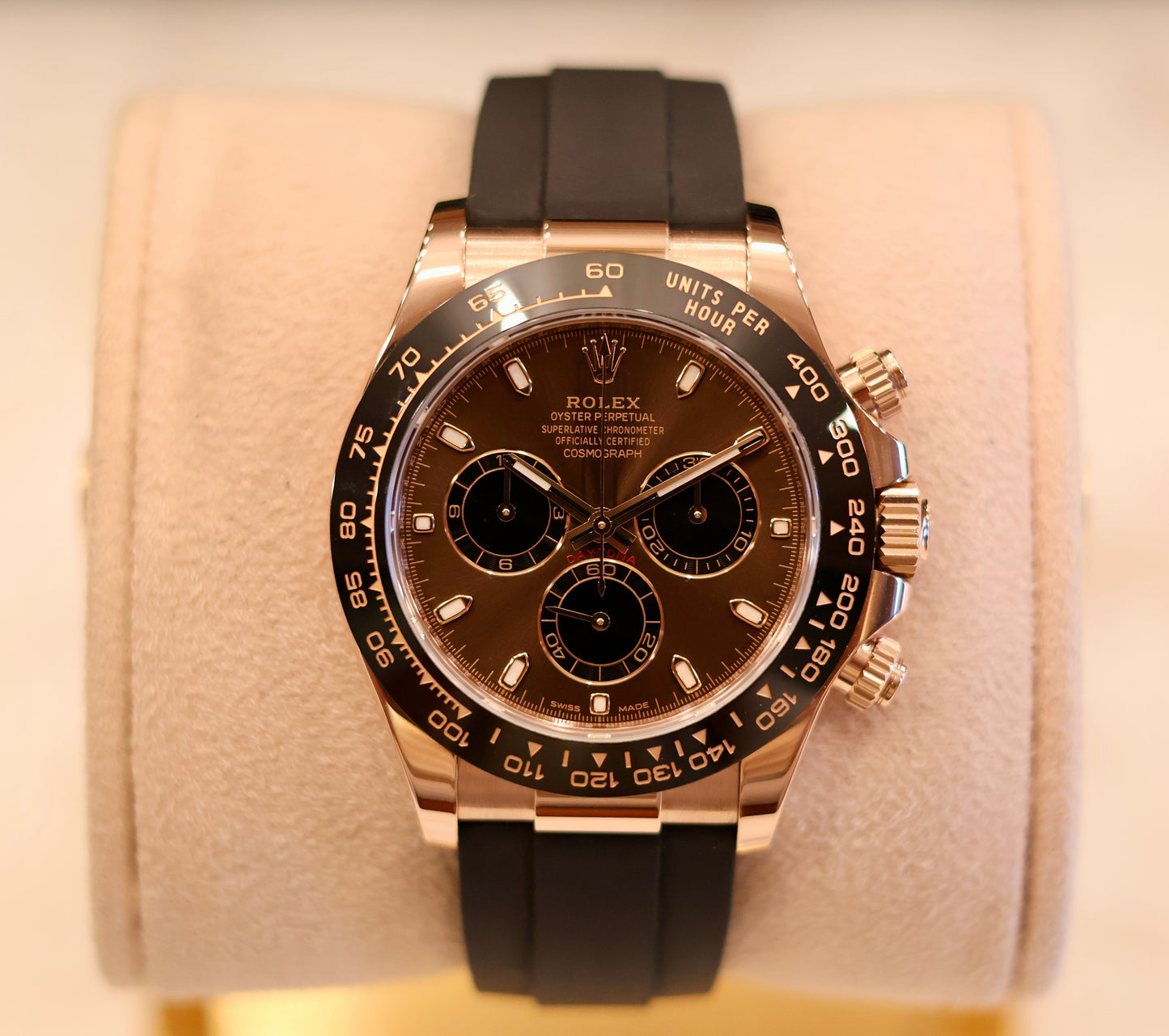 Rolex Daytona Oysterflex Rose gold Chocolate dial 116515LN