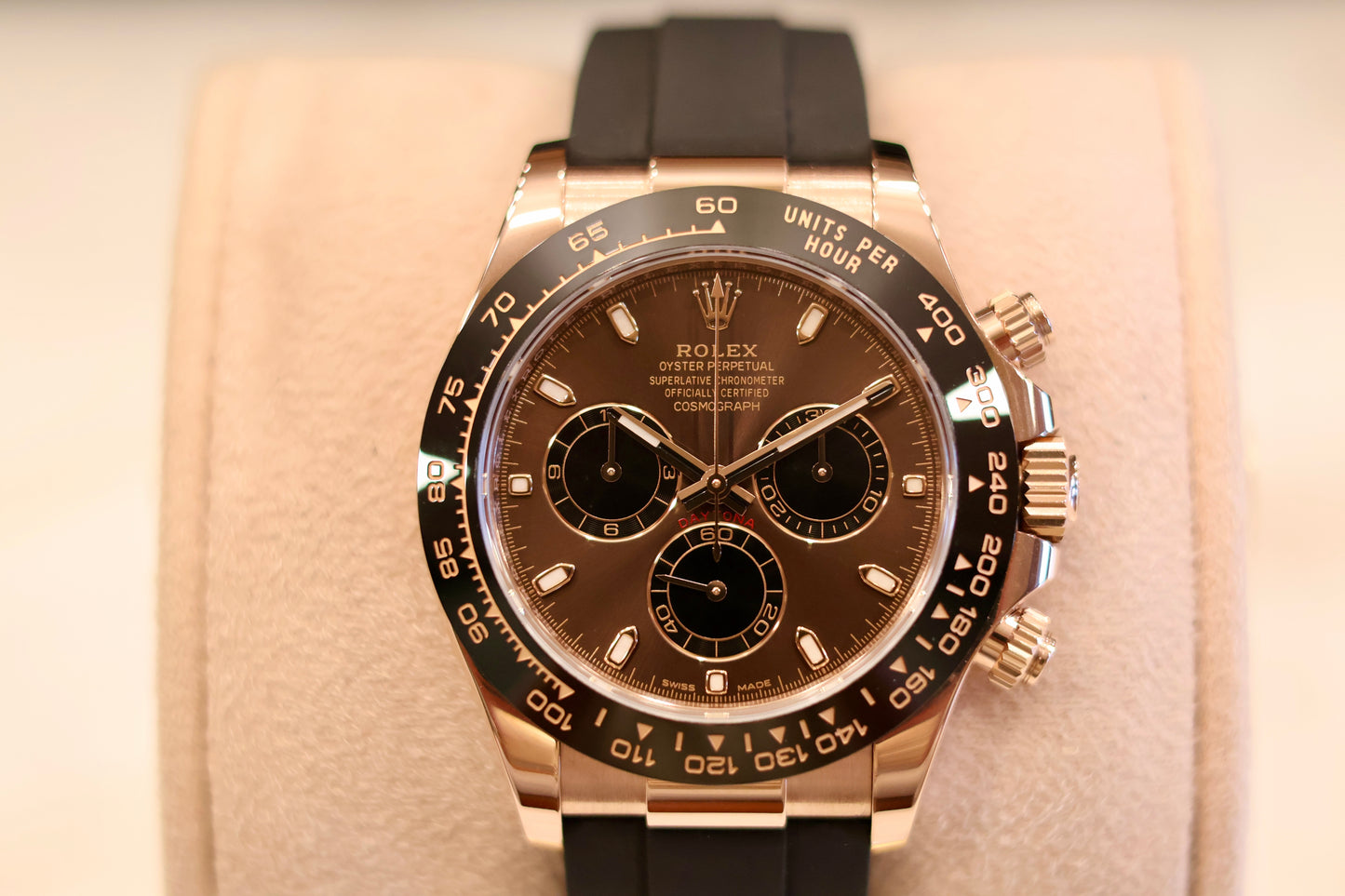Rolex Daytona Oysterflex Rose gold Chocolate dial 116515LN