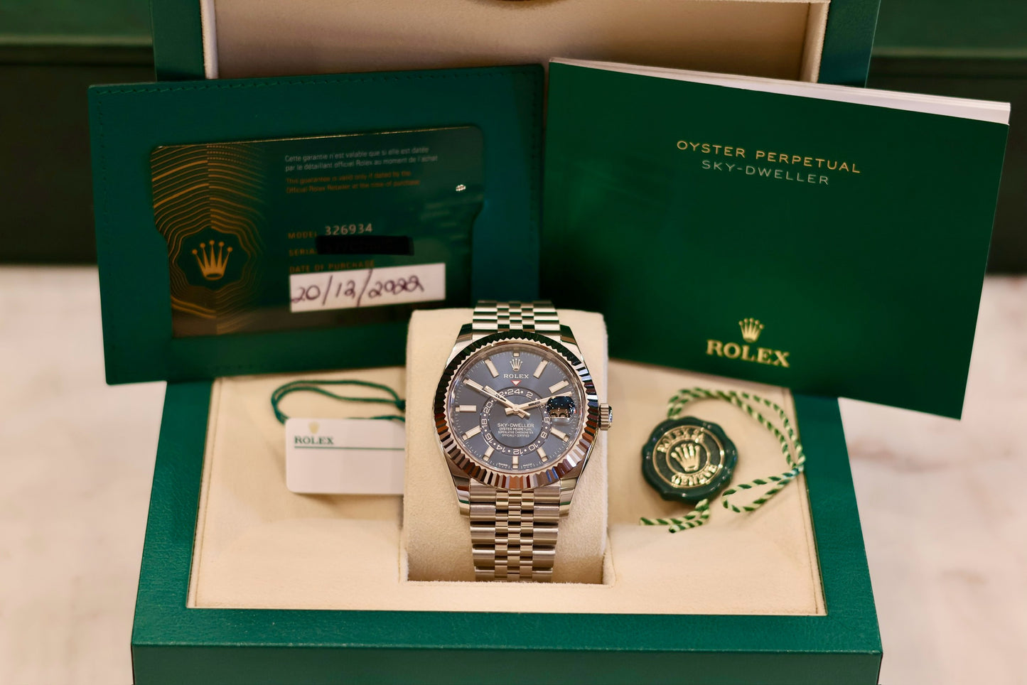 Rolex Sky Dweller Jubilee Blue Dial 326934 - Unworn