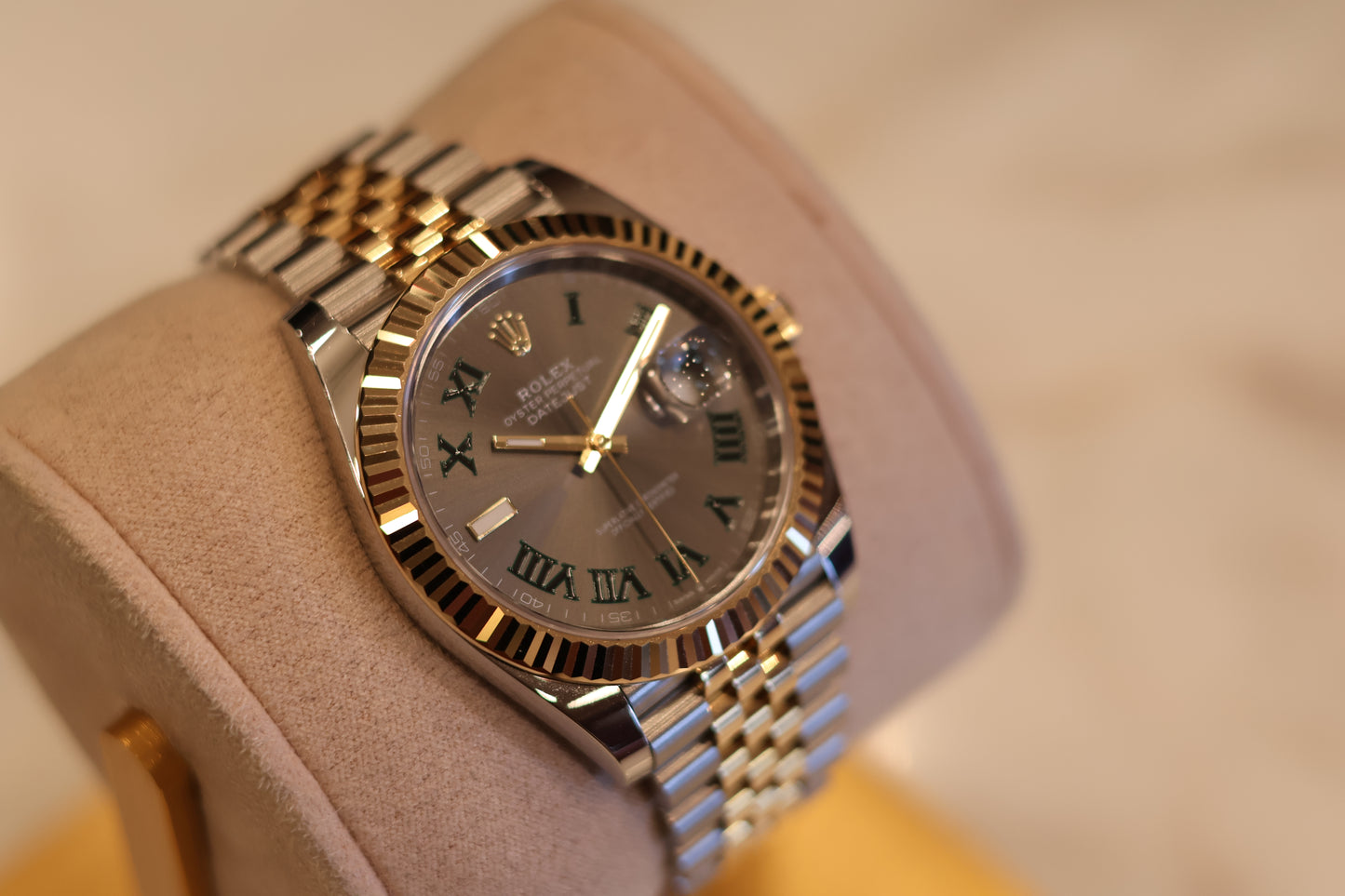 Rolex Datejust 41 Wimbeldon Two Tone Yellow Gold 126333