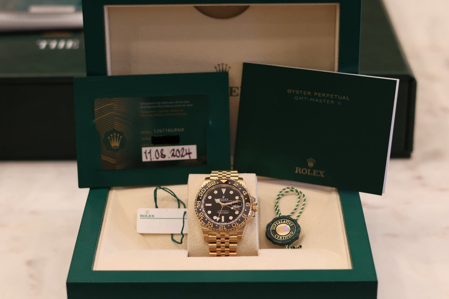 Rolex GMT Master II Yellow Gold Jubilee 126718GRNR