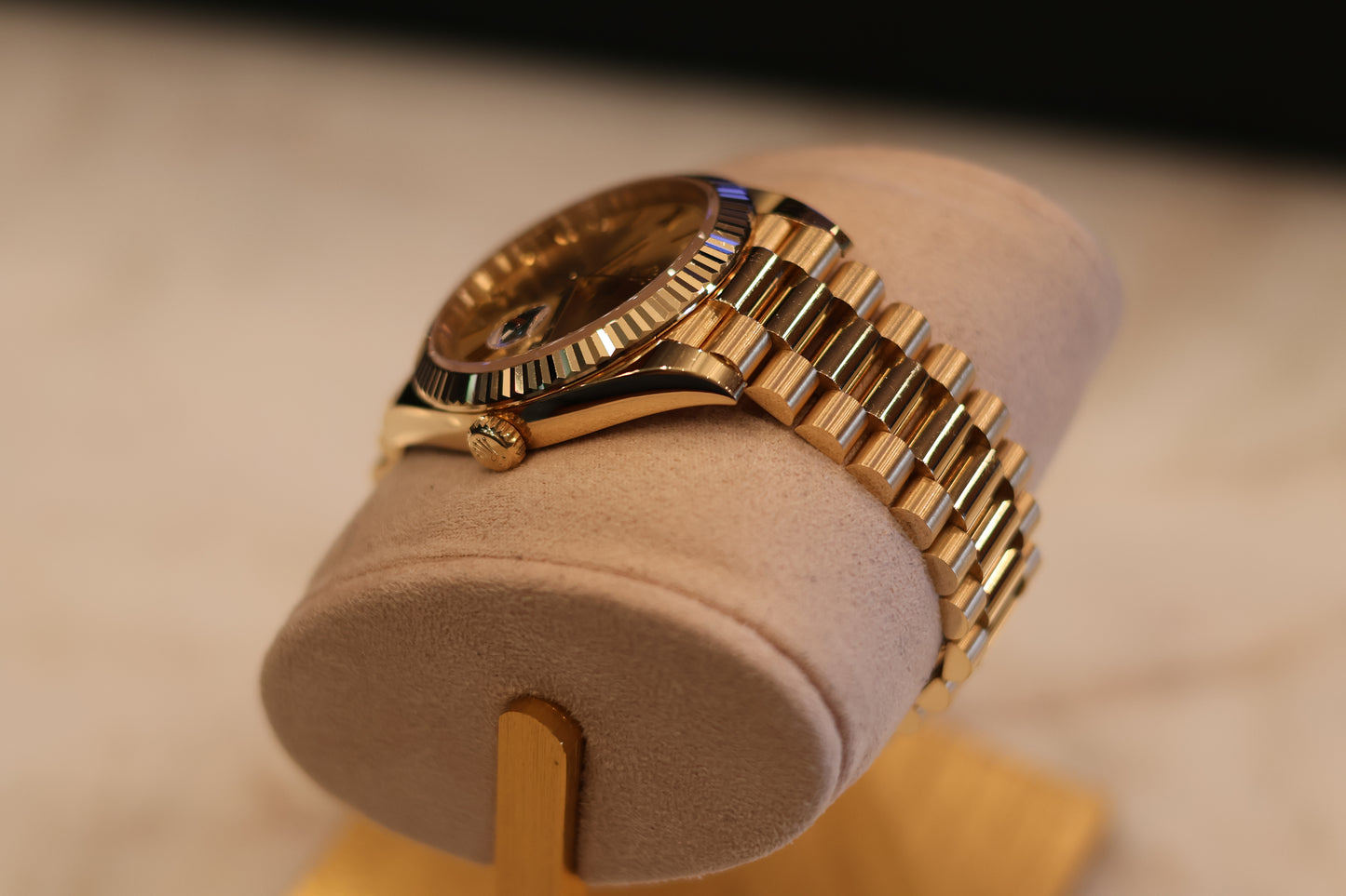 Rolex Day-Date 40 Yellow Gold Champagne Roman Dial 228238
