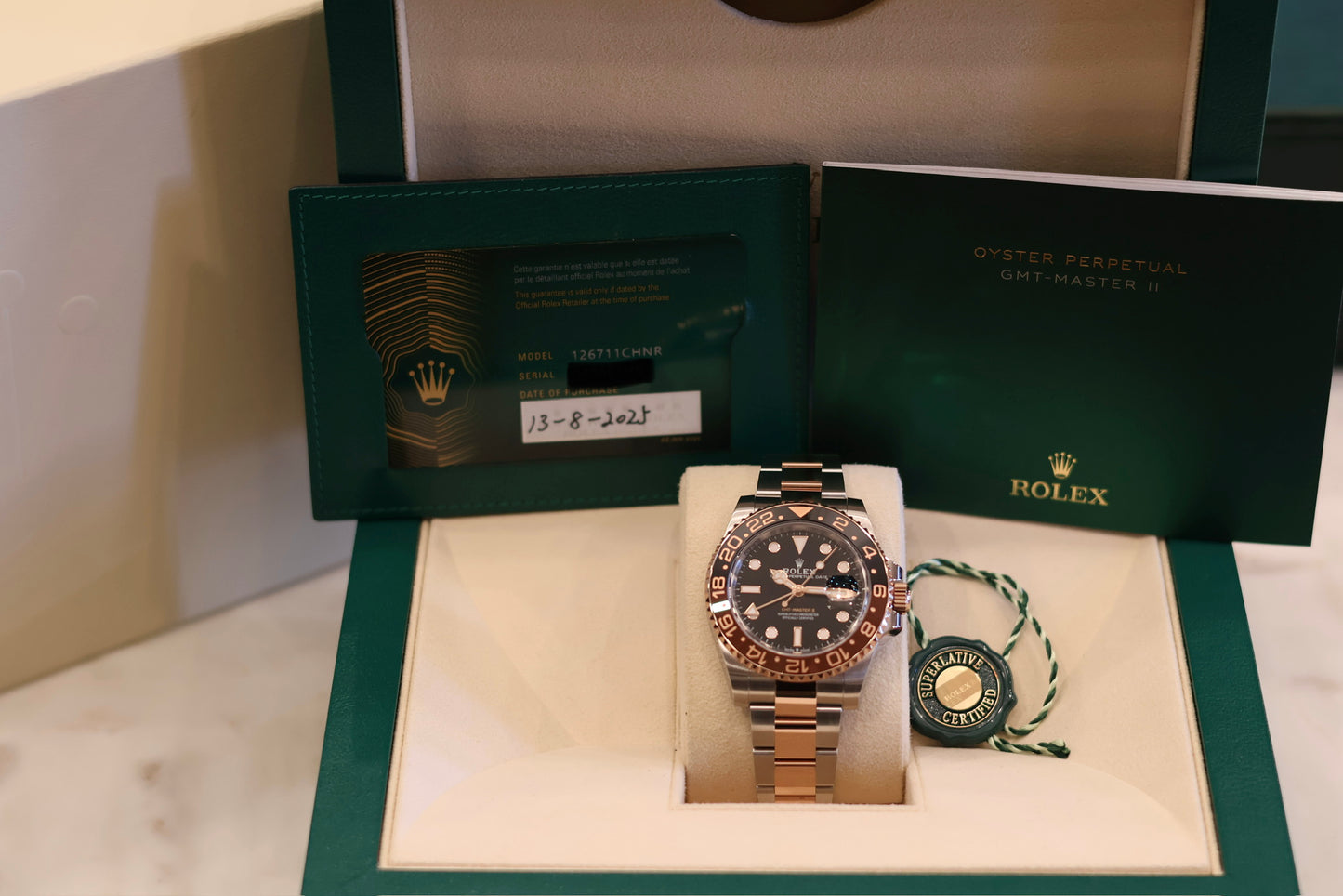Rolex GMT Master II Rootbeer Unworn 126711CHNR