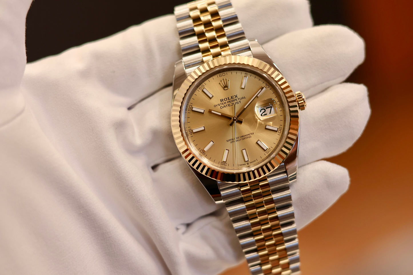 Rolex Datejust 41 Champagne Two Tone Yellow Jubilee 126333