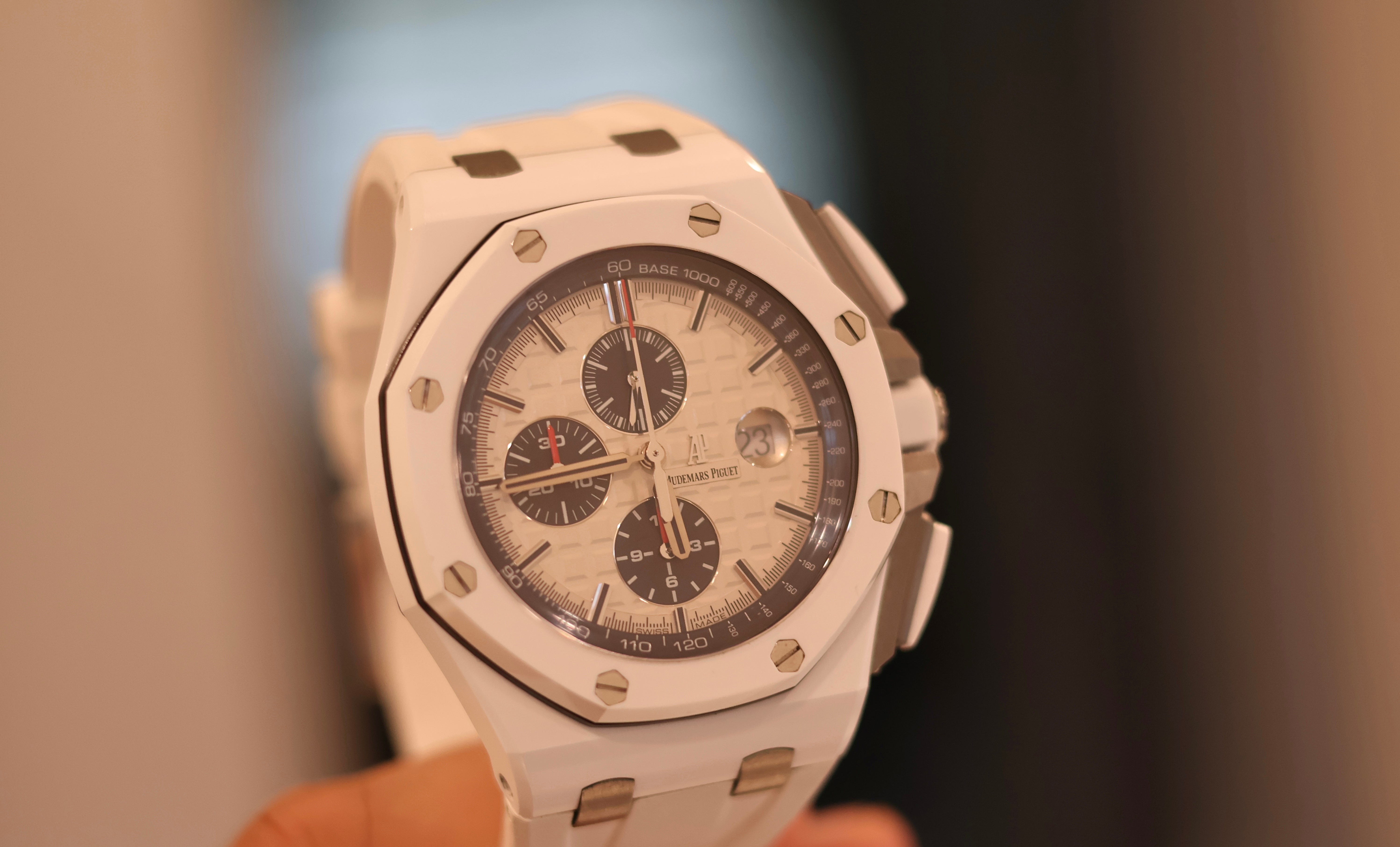 Audemars Piguet Royal Oak Offshore White Ceramic 26402CB Rare Piece Unique Watch