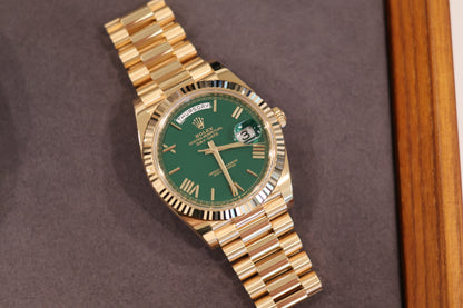 Rolex Day-Date 40 228238 Yellow Gold Green Dial