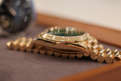 Rolex Day-Date 40 228238 Yellow Gold Green Dial