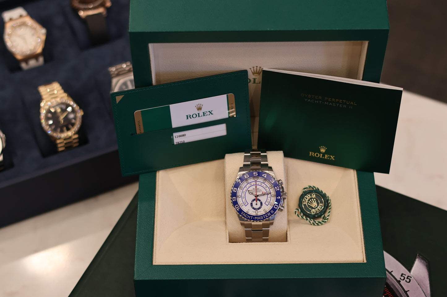 Rolex Yacht Master II 116680 Mercedes hands