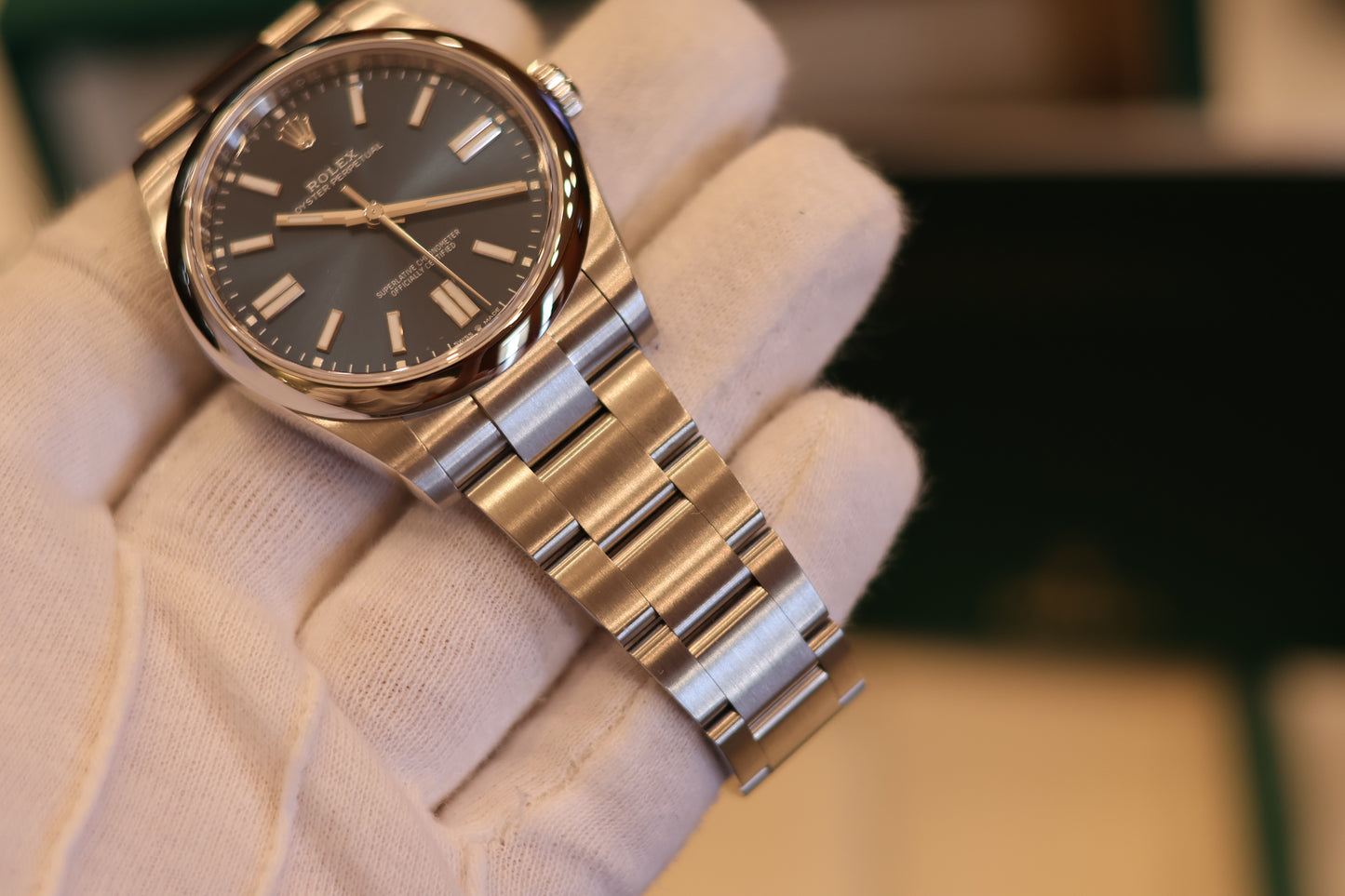 Unworn Rolex Oyster Perpetual 41 Blue 124300