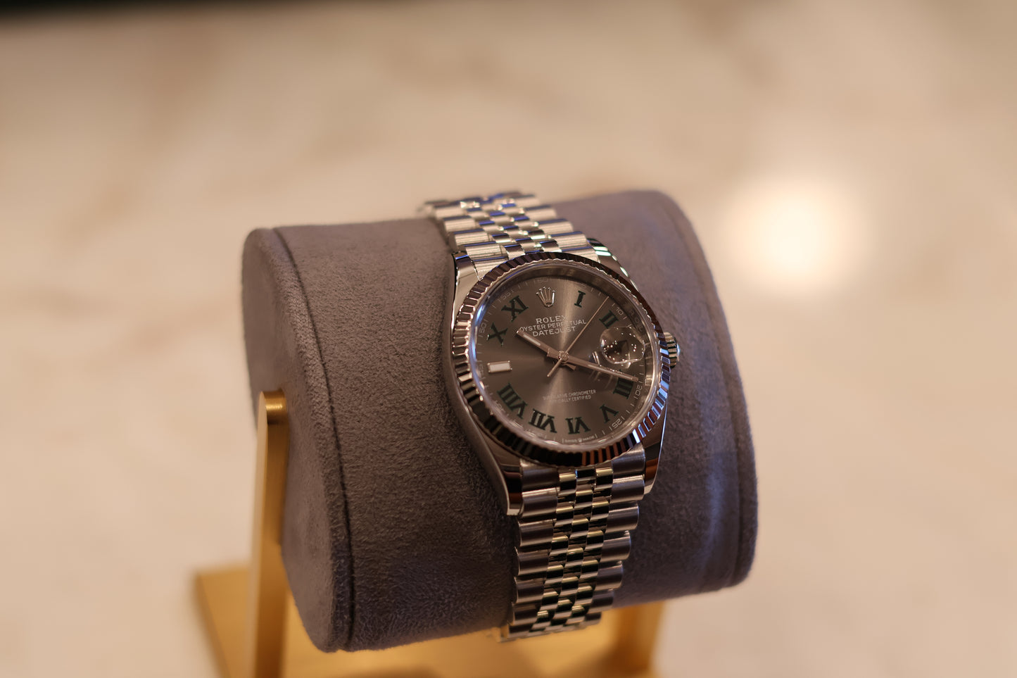 Rolex Datejust 36 Wimbeldon Fluted Bezel Jubilee Bracelet 126234