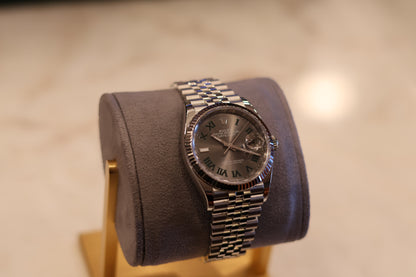 Rolex Datejust 36 Wimbeldon Fluted Bezel Jubilee Bracelet 126234