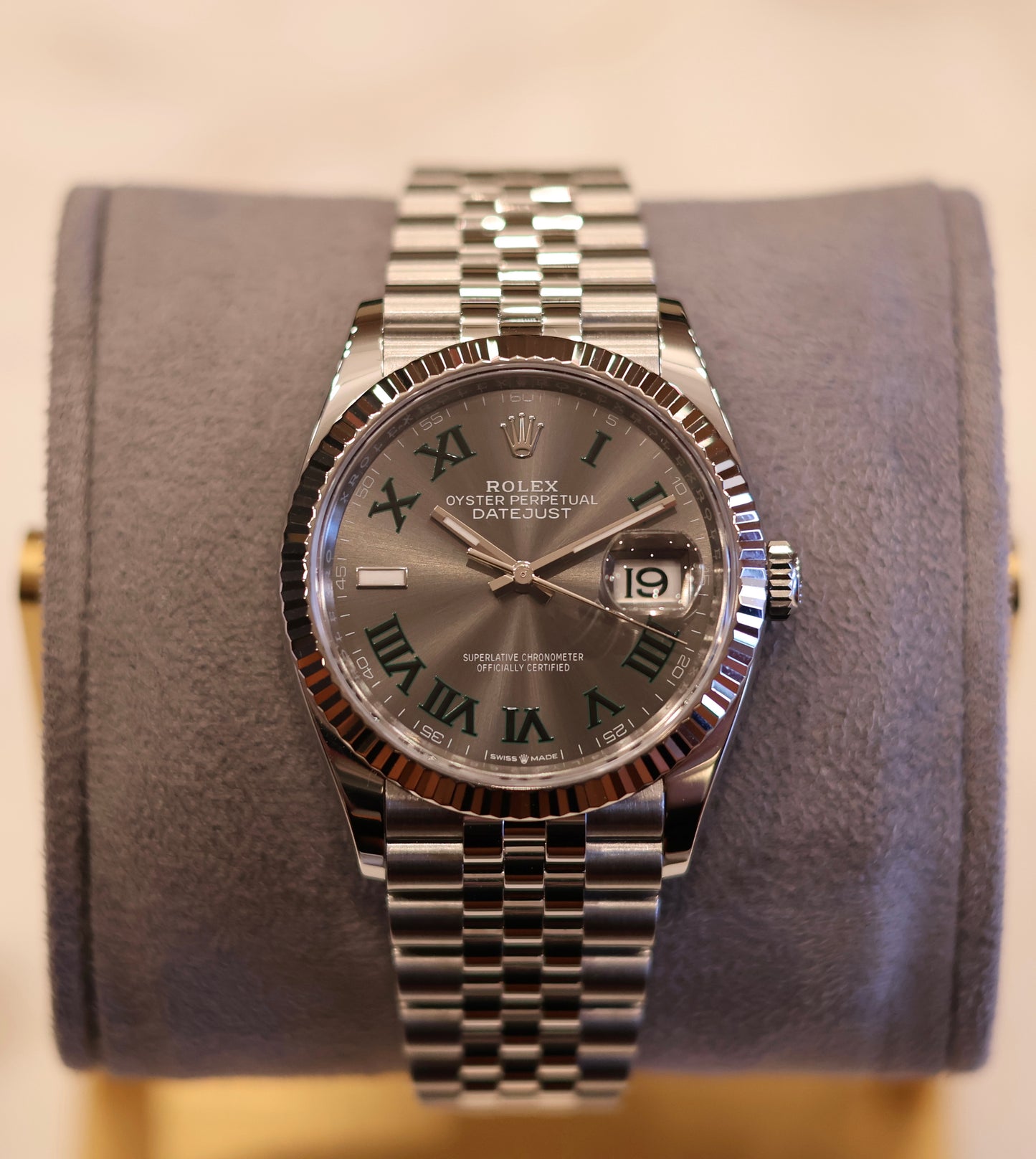 Rolex Datejust 36 Wimbeldon Fluted Bezel Jubilee Bracelet 126234