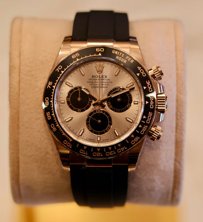 Rolex Daytona Oysterflex Rose Gold Sundust dial 126515LN - Unworn