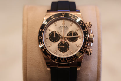 Rolex Daytona Oysterflex Rose Gold Sundust dial 126515LN - Unworn
