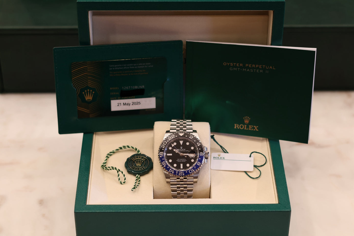 Rolex GMT Master II "Batman" Jubilee 126710BLNR - Unworn