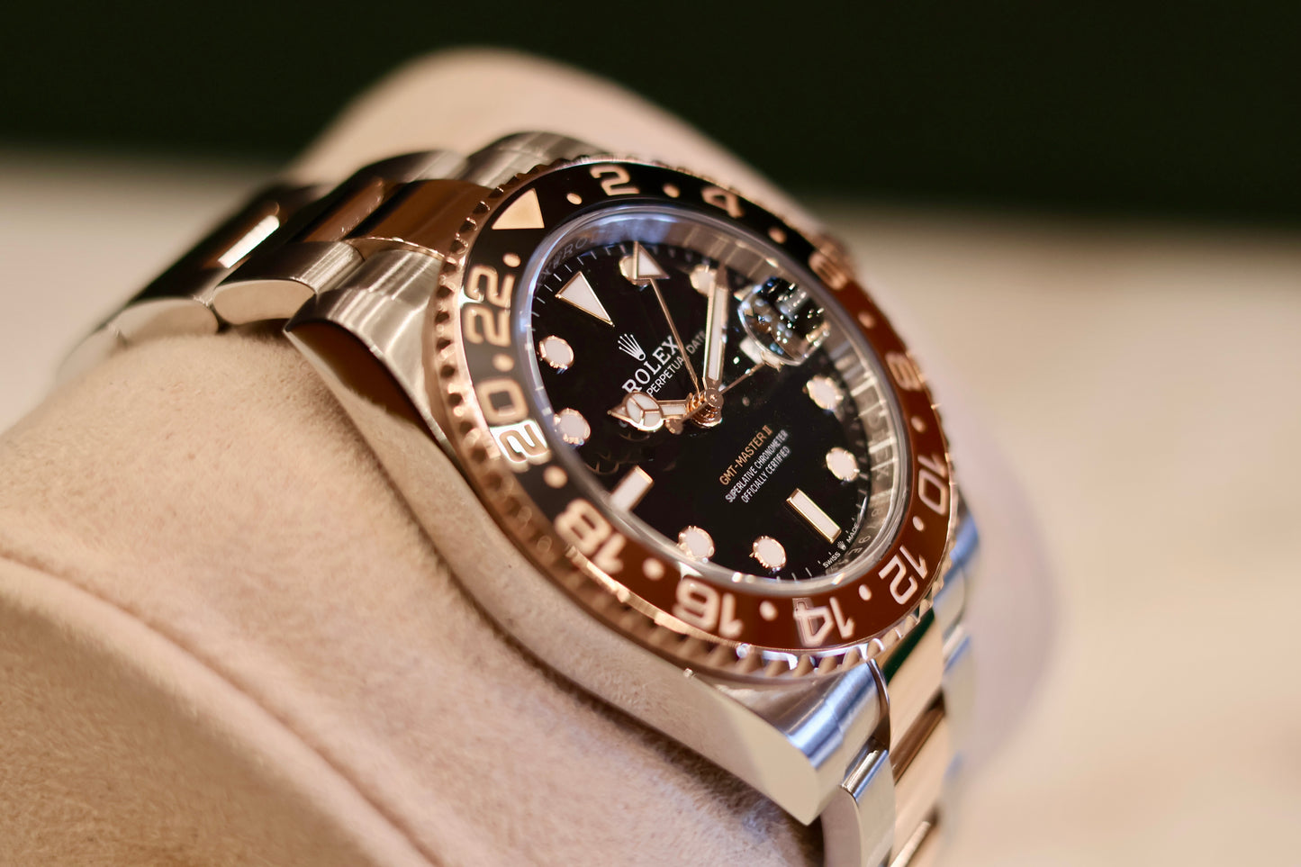 Rolex GMT Master II "Rootbeer" Two Tone Rose gold 126711CHNR