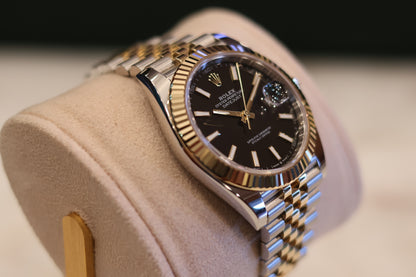 Rolex Datejust 41 Two Tone Yellow Gold Black Dial  126333 - Unworn