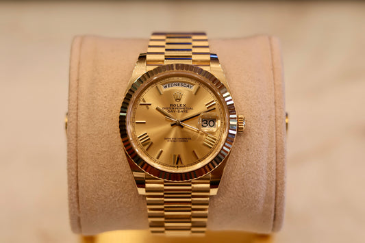 Rolex Day-Date 40 Yellow Gold Champagne Roman Dial 228238