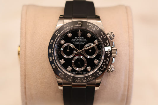 Rolex Daytona Oysterflex White Gold Black Diamond Dial 116519