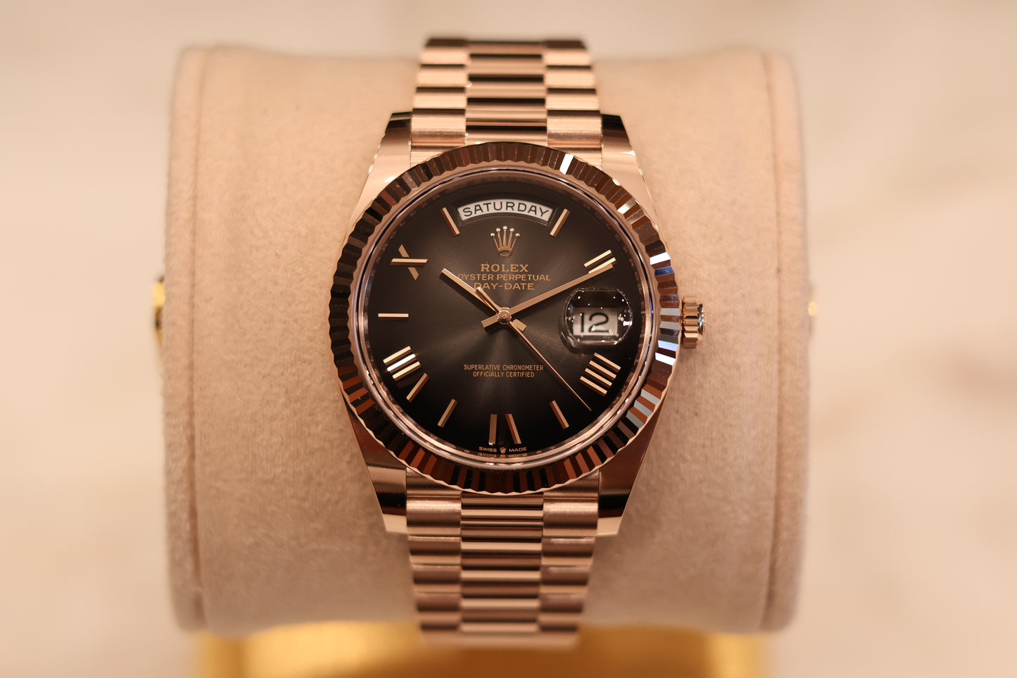 Rolex Day - Date 40 Rose Gold Ombre dial Unworn 228235