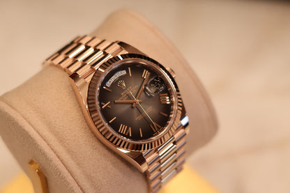 Rolex Day - Date 40 Rose Gold Ombre dial Unworn 228235