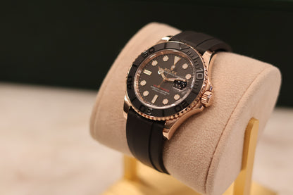 Rolex Yacht Master 40 Rose Gold Oysterflex 126655