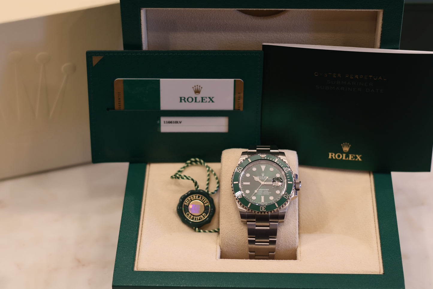 Rolex Submariner Date 40 Hulk 116610LV 2019