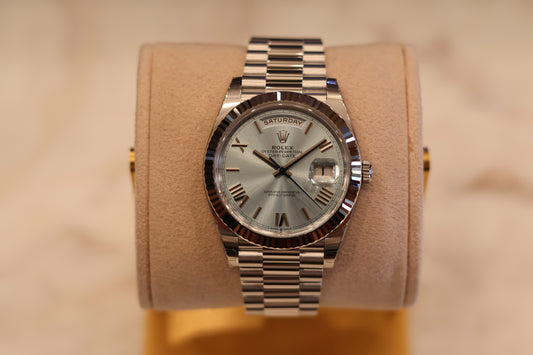 Rolex Day Date 40 Platinum Ice Blue Dial