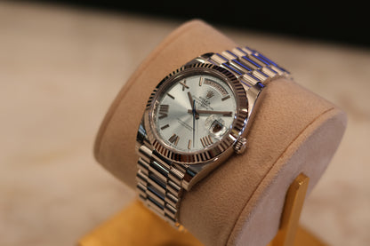 Rolex Day Date 40 Platinum Ice Blue Dial