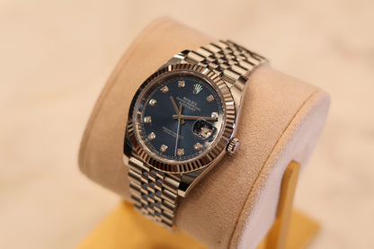 Rolex Datejust 41 Blue Diamond Dial Jubilee 126334
