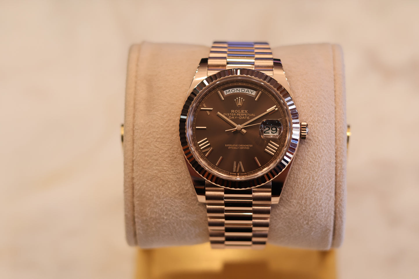 Rolex Day-Date 40 Rose Gold Chocolate Dial 228235