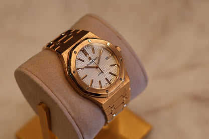 Audemars Piguet Royal Oak 15400OR Rose Gold White Dial