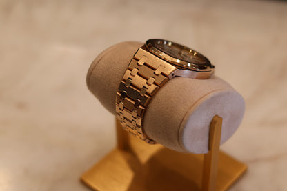 Audemars Piguet Royal Oak 15400OR Rose Gold White Dial