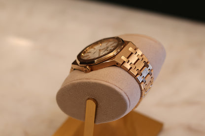 Audemars Piguet Royal Oak 15400OR Rose Gold White Dial