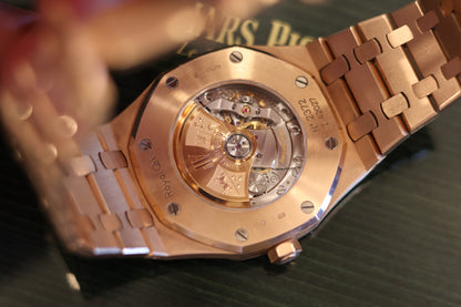 Audemars Piguet Royal Oak 15400OR Rose Gold White Dial