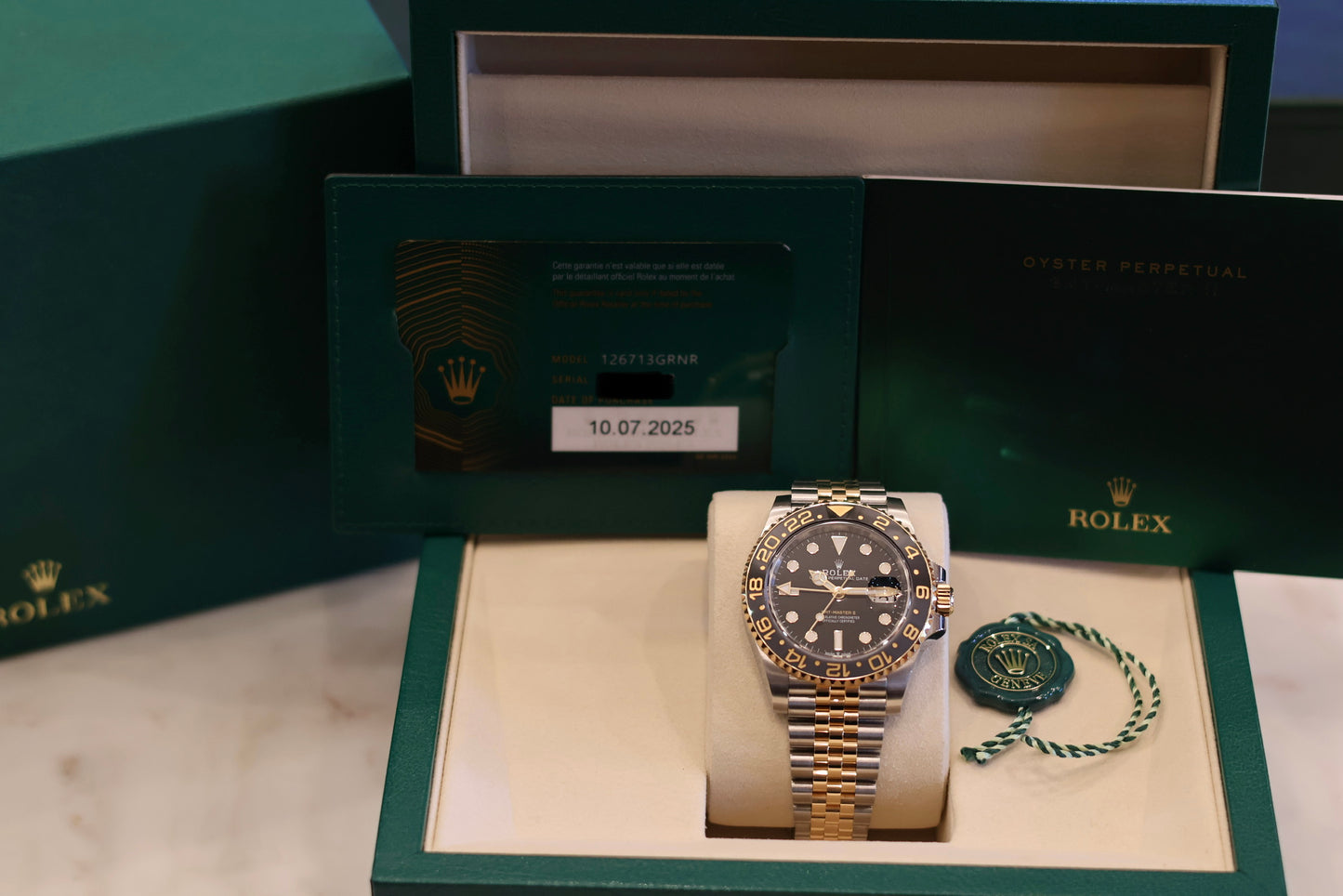 Rolex GMT Master II Two Tone Jubilee 126713GRNR