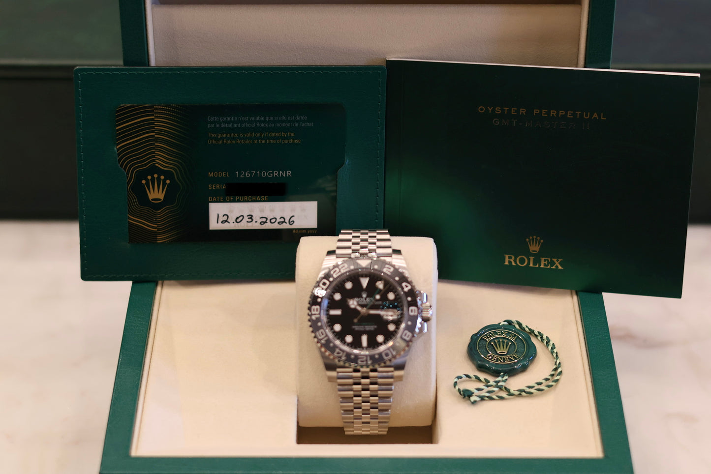 Rolex GMT Master II "Bruce Wayne" Jubilee Unworn 2026 126710GRNR