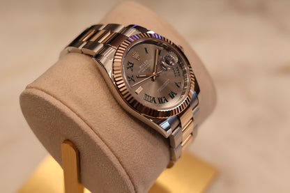 Rolex Datejust 41 Wimbeldon Rose Gold Fluted Bezel 126331