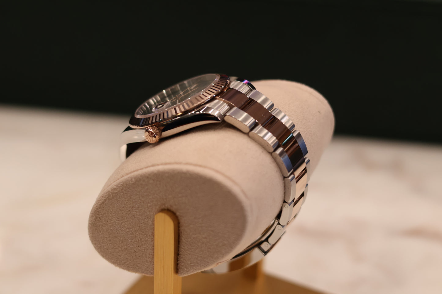 Rolex Datejust 41 Wimbeldon Rose Gold Fluted Bezel 126331