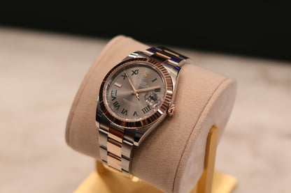 Rolex Datejust 41 Wimbeldon Rose Gold Fluted Bezel 126331
