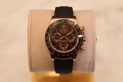 Rolex Daytona Oysterflex Rose gold chocolate racing dial 116515LN