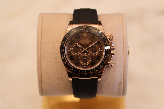 Rolex Daytona Oysterflex Rose gold chocolate racing dial 116515LN