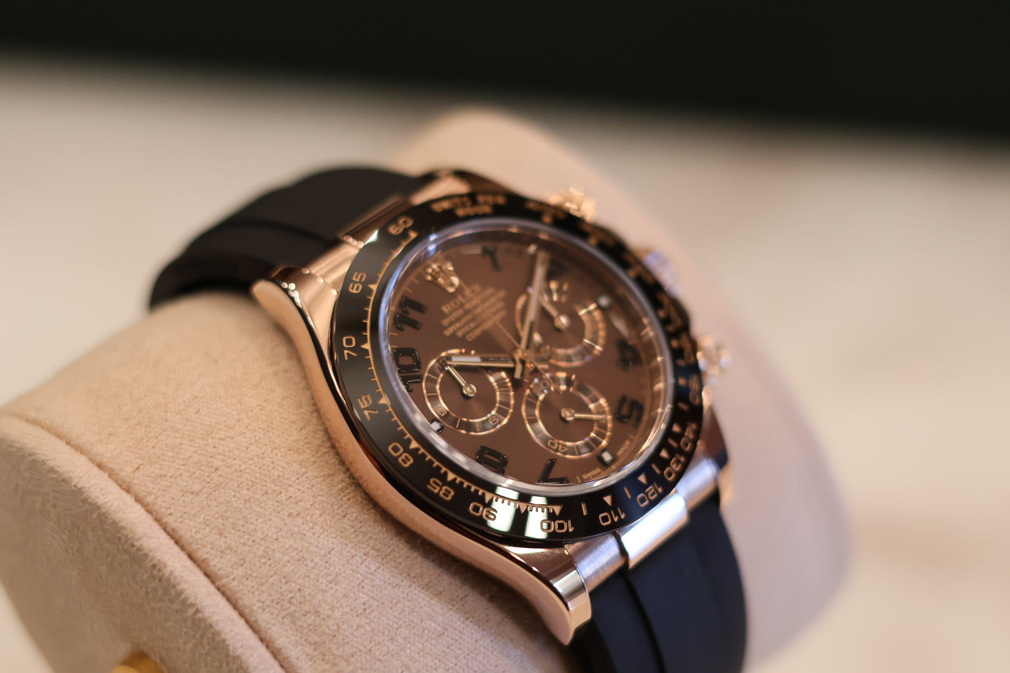 Rolex Daytona Oysterflex Rose gold chocolate racing dial 116515LN
