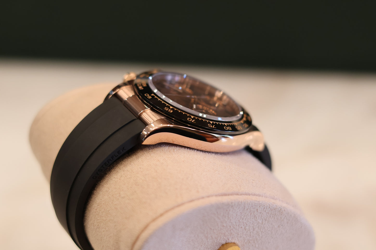 Rolex Daytona Oysterflex Rose gold chocolate racing dial 116515LN
