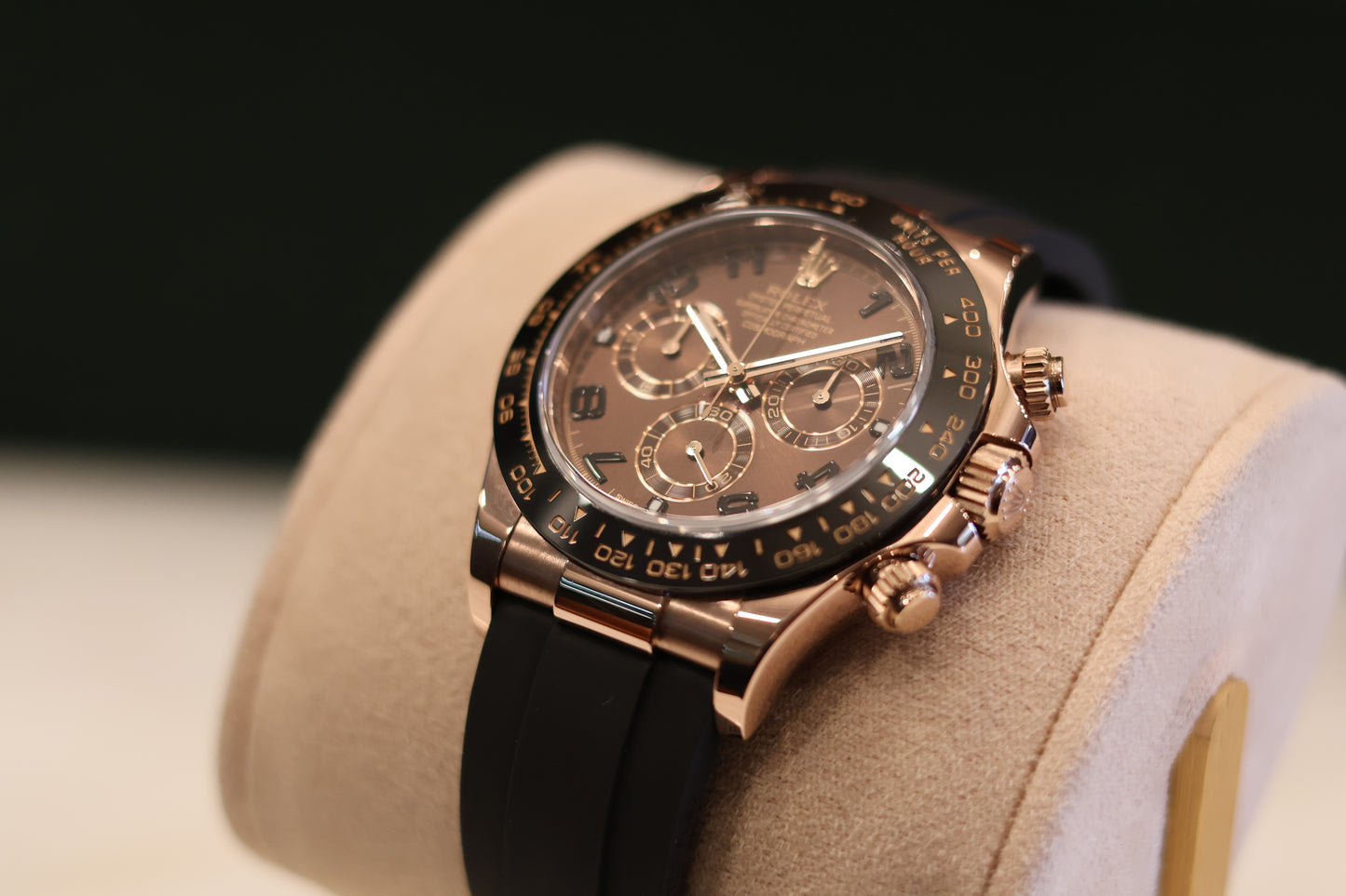 Rolex Daytona Oysterflex Rose gold chocolate racing dial 116515LN