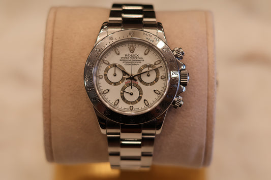 Rolex Daytona Steel bezel White Dial 116520
