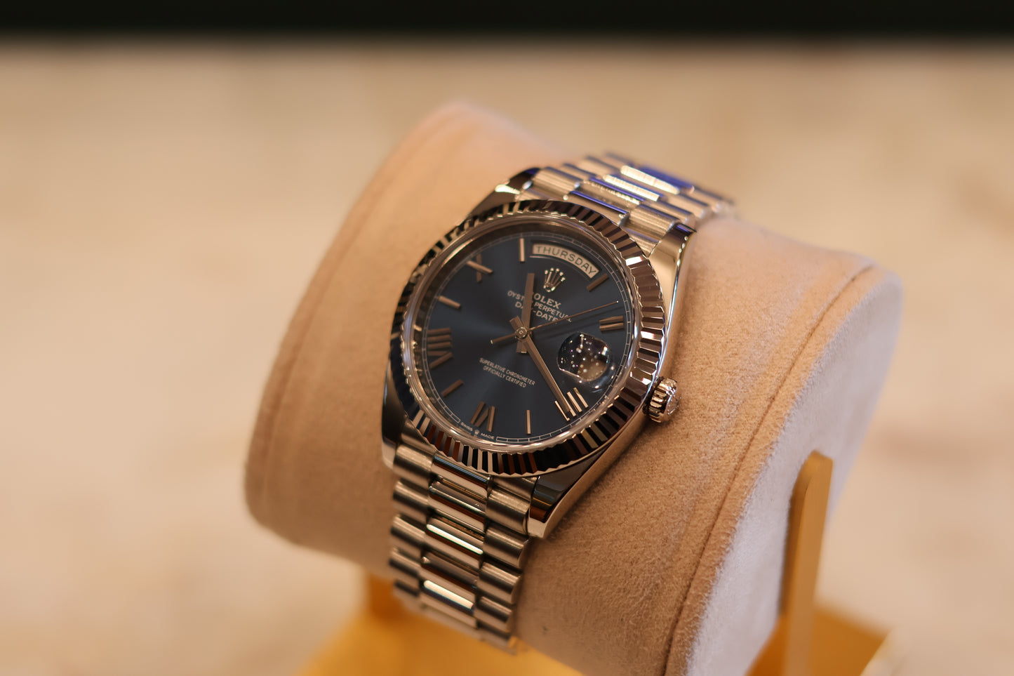 Rolex Day-Date 40 White Gold Blue Dial 228239