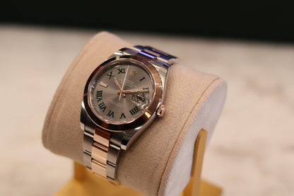 Rolex Datejust 41 Wimbeldon Two Tone Rose Gold Oyster 126301